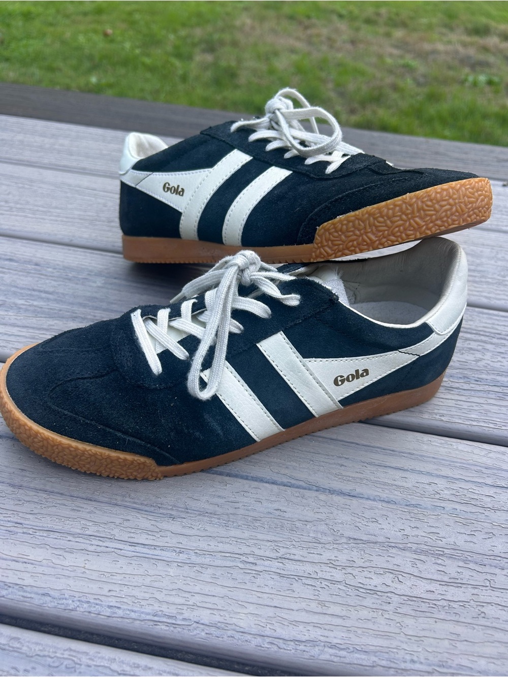 Gola Elan Sneakers in Black and Cream - Picture 2 of 8